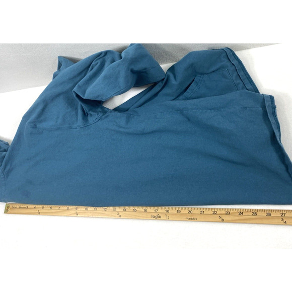 Champion Knit Hoodie Mens Large Blue Lightweight Kangaroo Pocket Pullover - Picture 8 of 12